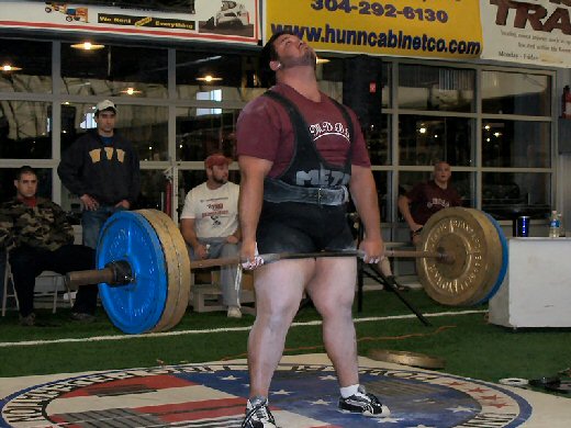 Donovan "The Tank" Atkins deadlifting. Check out Donovan and brother Tony's website Iron Brothers at www.ironbrothers.com 